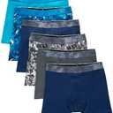 Hanes Boys' Big Performance Tween Boxer Brief Pack, X-Temp Mesh Stretch Underwear, Black, 6-Pack M