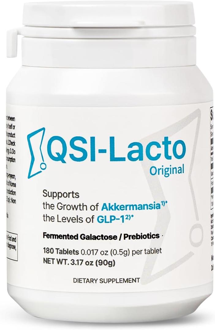 QSI-Lacto Original 1 Pack, Natural GLP-1 Appetite Suppressant for Weight Loss, Akkermansia Prebiotics, Third-Party Tested, 90 Servings