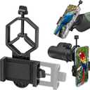 Metal Smartphone Telescope Adapter Camera Mount, Universal Phone Mount, Work with for Telescope Spotting Scope Microscope Monocular Binocular