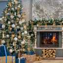 24Pcs Khaki Velvet Christmas Tree Bows Ornaments Vintage Velvet Ribbon Bows for Tree Garland Wreath Indoor Outdoor Christmas Decor Xmas Decorations 3/8" Wide, 5 * 7 inch