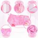 Lukovee Recovery Suit for Dogs, Zipper-On Onesie for Female Male Dog, Abdominal Wounds Cone E-Collar Alternative, Prevent Licking Spay (4XL, Pink Tie-dye)