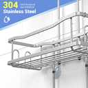 Aitatty Hanging Shower Caddy Bathroom Organizer: Rustproof Shower Shelf Racks Over Shower Head - No Drilling Inside Bath Shower Rack Shelves Over Showerhead for Shampoo with Soap Holder Black