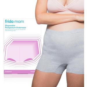 Frida Mom Postpartum Underwear, Disposable Boyshort Panties, Seamless, Stretch Support, New Mom Essentials (Regular (Waist 28"-42" stretched)