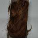 StrRid Hair Extensions Ponytail Extension Claw Clip Wavy 16" Long Synthetic Pony Tail for Adults Women Curly Ponytails Fluffy Clips in Hairpieces for Wedding Party Daily Use 6 Oz Copper Brown