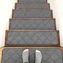 Seloom Upgraded 9 X 30 Non Slip Stair Treads for Wooden Steps Indoor,Non-Skid Stair Rug Carpet with Slip Resistant Back, Safety for Dogs,Kids and Elders,13-Pack,Grey