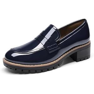 DREAM PAIRS Women's Platform Chunky Heeled Loafers, Womens Business Casual Shoes, Size 11