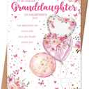 2 x Granddaughter Valentine Card, Happy Valentine's Day Card Gifts for Granddaughter (QQ-153)