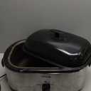 VEVOR Roaster Oven, 24QT Electric Turkey Roaster Oven, 150-450 Adjustable Temperature Electric Roasting Pan with 3 Bin Buffet Server, Self-Basting Lid, Defrost & Warm Function, Self-Basting Lid (Silver)