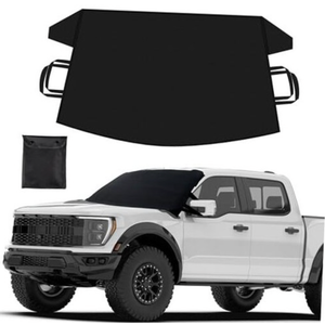 EcoNour Windshield Protector | Durable 600D Oxford Fabric | Waterproof Winter Car Cover for Pickup Truck, SUV & Mini Van | Essential Car Accessories | XLarge (74"x43")