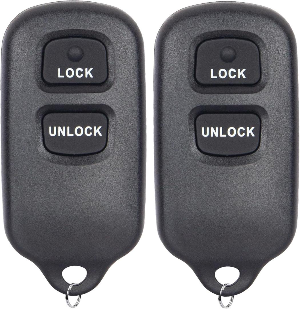 Key Fob Keyless Entry Remote Compatible with Toyota Tundra Highlander Rav4 FJ Cruiser Celica Echo Prius YarisScion xA xB Key Replacement HYQ12BBX 12BAN/1512Y- 3 Buttons, 2-Pack