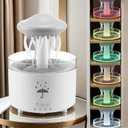 Rain Cloud Humidifier Water DropOctopus Aromatherapy Humidifier with 7 Colors LED Night Light with Remote Control for Bedroom Sleep Relaxation (White)