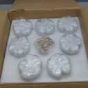 Modern Gold Glass LED Chandelier 20" Elegant Lotus Leaf Dimmable Ceiling Chandeliers with Remote Control Luxury for Foyer Entryway Living Dining Room(3000K-6500K)