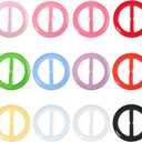 12 Pcs Scarf Clip, Colorful Shirt Ties Clips for Women Round T Shirt Ties Rings Stylish Resin Scarf Ring Clip Bulk Clothes Corner Knotted Waist Buckle for Women's Clothing Accessories