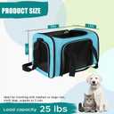 Top tasta Cat Dog Carrier Case Soft Sided Pet Carrier, Collapsible for Small Medium Animal Kitten Puppy Up to 30Lbs, Airline Approved Carrier Open and 4 Ventilated Mesh Windows (Inches20*13 * 13 Blue)