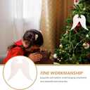 VOSAREA 3pcs Christmas Angel Wing Ornament Glitter Angel Wings Decor Christmas Tree Hanging Pendant for Party Favor DIY Crafts