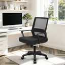 NEO CHAIR Office Computer Desk Chair Mid-Back Mesh Wide Seat, All Black, 23 inches x 20 inches x 40 inches