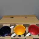 DOWAN Coffee Mugs Set of 6, 16 oz Large Porcelain Mug, Ceramic Tea Cups with Handle for Men Women, Mug Gift Set, Housewarming Wedding Gift (Vibrant Color)