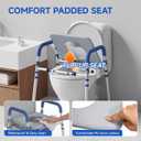 Loyoda Toilet Seat Riser with PU Foam Padded Seat for Elderly, 350 lb Cap
