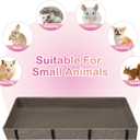 Funfurry Waterproof Guinea Pig Cage Liner,Washable Tarp Bottom Base,Cage Liners for Small Animals,Hamster Chinchilla Hedgehog Ferret Rabbit. (Tan Brown-Paw, 12" X 24")