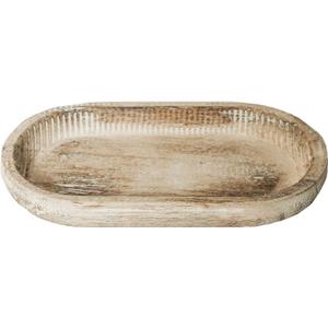 Sweet Water Decor Rustic Wood Tray for Home | Kitchen and Bathroom Dispenser Holder | Jewelry Dish | Wooden Soap Holder for Bottles | Trays for Counter Tops | Vanity Plate | Farmhouse Dish Dcor (6.9" x 3.7" x 0.8")