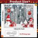 Halloween Trunk or Treat Car Decorations Kit Christmas in October Theme Wood Winter Snowman Backdrop Xmas Trunk or Treat Decorations for SUV,Archway,Garage Door,Photo Booth Party Supplies