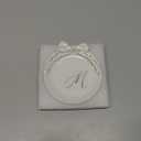 COLLECTIVE HOME Custom Initial Ceramic Jewelry Tray with Bow - Ring Holder & Earring Dish | Christmas Gift Idea for Women, Unique Birthday Present for Her (M)