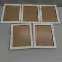 Display 5x7 Picture Frame Set of 5, 5 x 7 Photo Frames with High Definition Real Glass, Horizontal/Vertical Tabletop Display, White 5 Pack