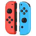 Replacement for Switch Controllers,Left and Right Wireless Controller Compatible with Nintendo Switch/OLED/Lite,with 6-Axis Gyro,Wake-up, Vibration,Red