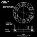 6X5.5 Wheel Spacers, KSP Forged 1"(25mm) 6x139.7mm to 6x139.7mm Thread Pitch M12x1.5 Hub Bore 108mm Adapters for Tacoma 2005-2023, 4Runner Tundra FJ Land Cruiser Black, Not Hubcentric