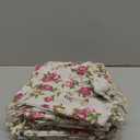 Pangda 30 Pieces Small Size Rose Drawstring Bags Burlap Flower Pouch Bag Linen Gift Pocket Jewelry Pouch for Wedding DIY Craft Party (5.1 x 7 Inch)