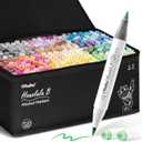 Ohuhu Refillable 320 Colors Alcohol Markers Brush Tip- Double Tipped Alcohol-based Art Sketch Marker Set for Artist Adults Coloring Illustration - Honolulu B of Ohuhu Markers -Brush & Fine Dual Tips