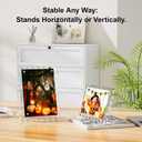 HELPLEX 8x10 Clear Acrylic Picture Frames with Scalloped Edges, 3-Pack Magnetic Frame with Stand for Horizontal or Vertical Display, Tabletop or Desk Photo Holder