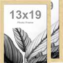 FrameWorks 13x19 Wooden Poster Frame, Classic Natural Oak Matte Edged Frames w/Shatterproof Acrylic Glass, Photos, Posters, Prints, Wall Decor  Home, Office, Gallery Display - Natural Oak - 2 Pack