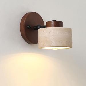 Natural Stone Wall Sconce Adjustable Marble Wall Mounted Bathroom Light Hardwired Farmhouse Rustic Wall Mounted Lamp Mid Century Modern Wall Lighting for Bedroom Living Room Bedside