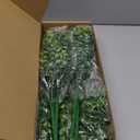 GREENRAIN Artificial Flowers Outdoor Fake Flowers for Decoration UV Resistant No Fade Faux Plastic Plants Garden Porch Window Box Dcor (8 Bundles, 1#Green)