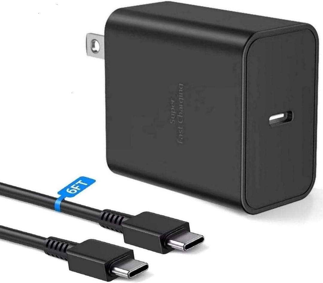 for Samsung Super Fast Charging 45W USB C Fast Charger 6ft Type C Cable Compatible with Samsung Galaxy S25 Ultra/S25+/S24 Ultra/S24/S24+/S23 Ultra, Galaxy A56 A55 A54 A53 C55, Galaxy Z Fold 7 Flip 7