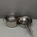 T-fal Stainless Steel Cookware Set, 11 Piece, Induction Cookware, Oven Safe to 500F, Kitchen Cooking Set w/Fry Pans, Pots and Pans, Dutch Oven, Saucepans, Kitchen Essentials, Silver