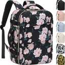 Carry on Backpack for Women TSA Approved 15.6 Inch Travel Laptop Backpack for Women Travel Essentials Foldable Women's Travel Backpack Suitcase Pink Floral