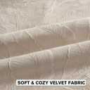 FUTEI Pack of 2 Velvet Throw Pillow Covers 16x16 Inch, Beige