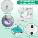 Sewing Machine for Beginners with 12 Built-in Stitches, 6 Included Feet, Portable Sewing Machine with Foot Pedal, High-Low Speeds