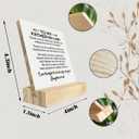 B1 Father's Day Gift: Wooden Plaque with Stand for Dad or Father in Law - Meaningful Sign for Birthday, Christmas