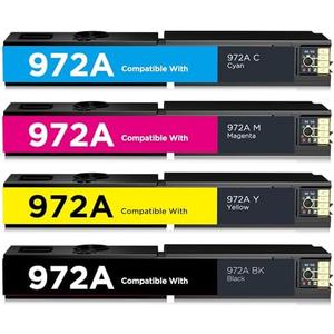 972A PageWide Remanufactured Ink Cartridge Replacement for HP 972 for HP972 for HP972A 972X – Compatible with PageWide MFP 552dw 577dw 577z 452dw 452dn 377dw 377dn Managed P55250dw P55750dw