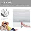 Changshade Cordless Cellular Shades Black Out Blinds for Window Room Darkening, Blackout 1.5 Inch Honeycomb Thermal Insulated Light Heat Blocking Privacy for Bedroom, Bathroom, 36" Wx72 H, White