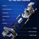 KAX Disc Brake Caliper Assembly Fit for Chevrolet Malibu 2014-2015 2.5L, 2014 2.4L, Chevrolet Malibu Limited 2016, Rear Right Passenger Side, #18B5504 Brake Caliper