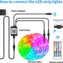 300 ft Outdoor LED Strip Lights Waterproof,IP68 Waterproof LED Light Strips with Remote,App Control Music Sync RGB Outdoor LED Rope Lights,LED Lights for Bedroom,Roof,Deck,2 Rolls of 150ft