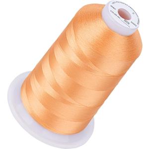 Simthread 5500Yds Embroidery Thread, 5000M High-Yardage 40WT 100% Polyester Thread  170+ Vivid Colors, High-Speed Rated  Compatible with Brother, Singer, Janome & More - Cantaloupe S026