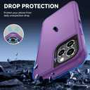 SunStory Compatible with iPhone 12 Pro Max Case with HD Screen Protector, 3-Layer Heavy Duty Full-Body Cover,3 in 1 Hybrid Protective Case for iPhone 12 Pro Max 6.7",Purple