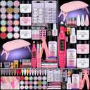 Acrylic Nail Kit for Beginners: Professional Acrylic Powder Set with Everything for Starter - U V Light Nail Drill and Liquid - Full Tools Decoration Tech Gifts for Home Salon Women