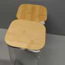 D2scrma 156oz Airtight Glass Square Storage Canister with Bamboo Lid Set of 2(4600ml*2) Large Gallon Glass Jars for Sugar, Flour, Cookies and Coffee beans (with Black Lable)