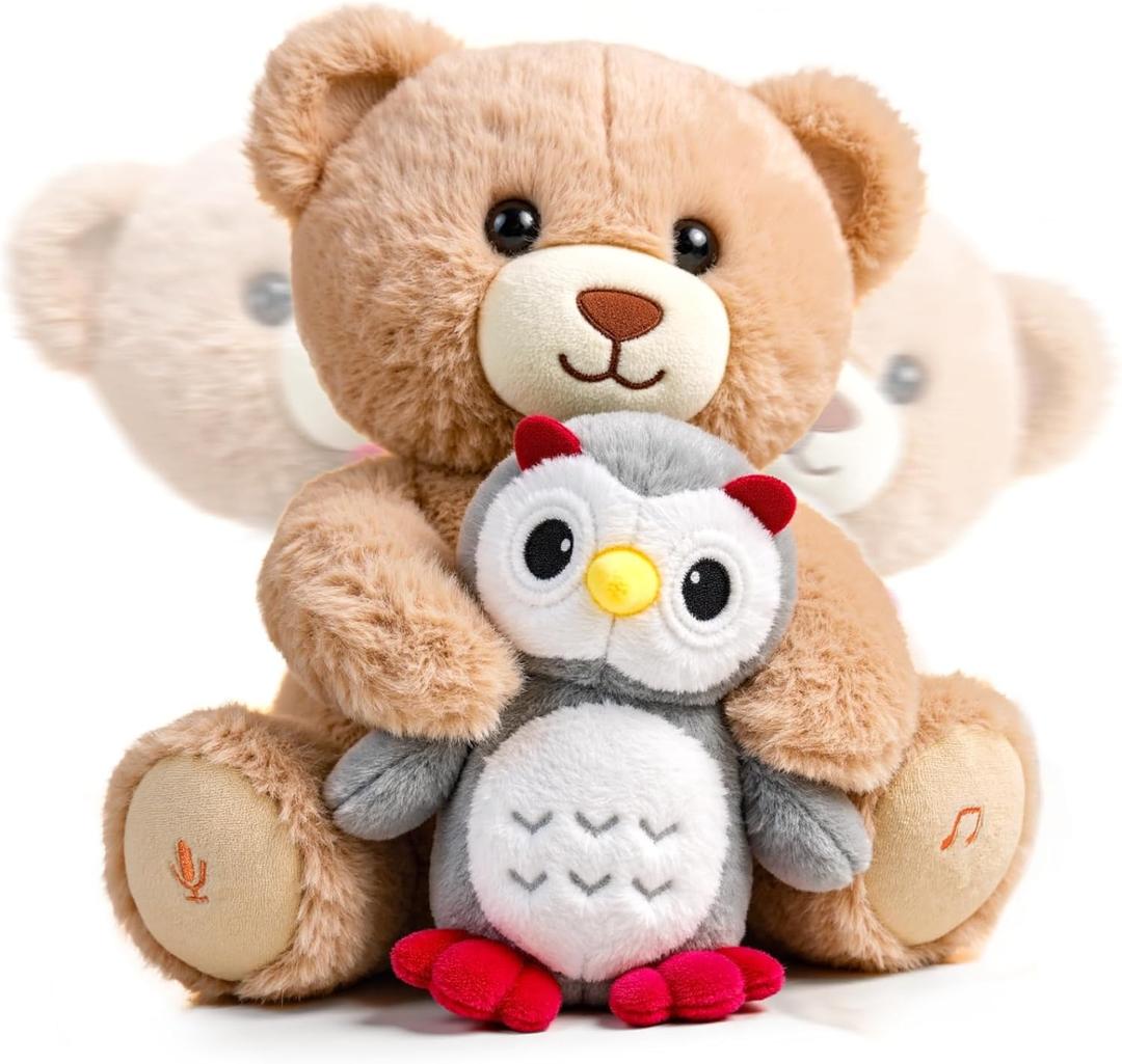 Baby Teddy Bear Stuffed Animal Soft Animated Plush Bear Toys Sensory Toy for Babies and Toddlers, Dancing and Repeats What You Say